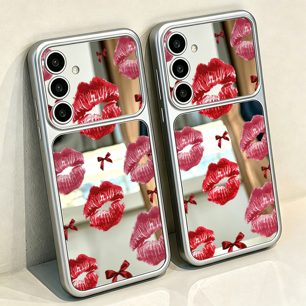 Bow Red Lips Pattern Mirror Ph - Computer Case recension och pris